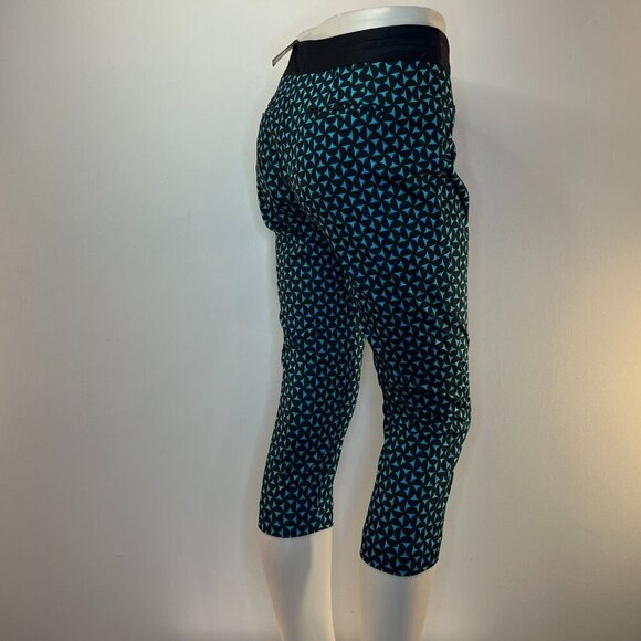 Worthington Petite Women's Blue/Black Retro Squares Cropped Pant - Size 2P - NWT - Picture 4 of 5